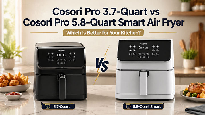 Cosori Pro 3.7-Quart Air Fryer vs Cosori Pro 5.8-Quart Smart Air Fryer