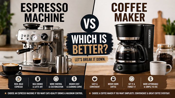 Espresso Machine vs Coffee Maker: Which Is Better?