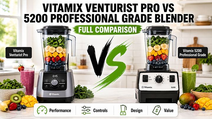 Vitamix Venturist Pro vs 5200 Professional Grade Blender